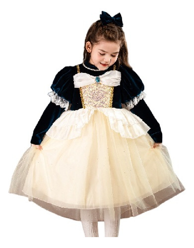 Invierno Niños Niñas Fiesta Encaje Princesa Vestido De Ropa