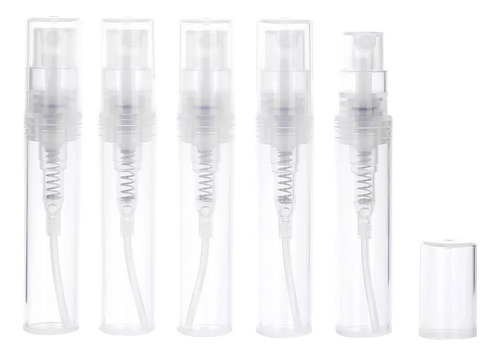 . Kit 200 Frascos De Plástico Spray Transparente 5ml Perfume