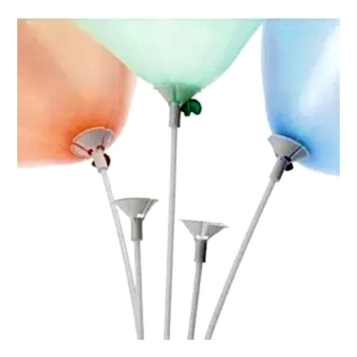 Palitos Porta Globo Plástico Blancos X 25 Und. Caba