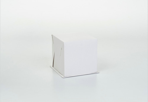 Caja Base Bandeja + Tapa 13 X 13 X 13 Cm (x50 U.) -tortas Postres Porciones Individuales Bauletto