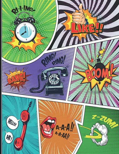 Ring Ring !! Boom !! Bang !! Blank Comic Book: Draw Your Own