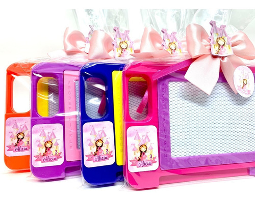 Lembrancinha Personalizada Lousa Mágica Princesas 10 Kits