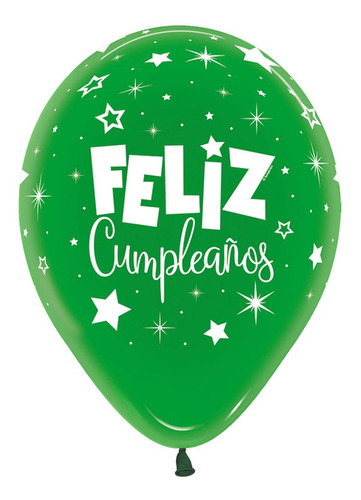 Globo Feliz Cumpleaños Fantasia R-12 Espejo X 8 Und