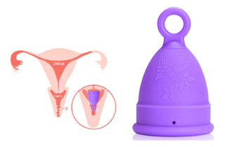 Kit 2 Copas Menstruales Anillo + Vaso Esterilizador