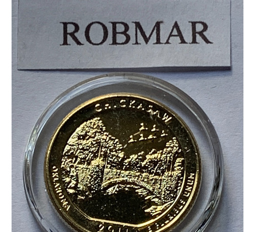 Robmar-usa-quarter Bañado Oro 24k Año 2011-n°10-chickasaw