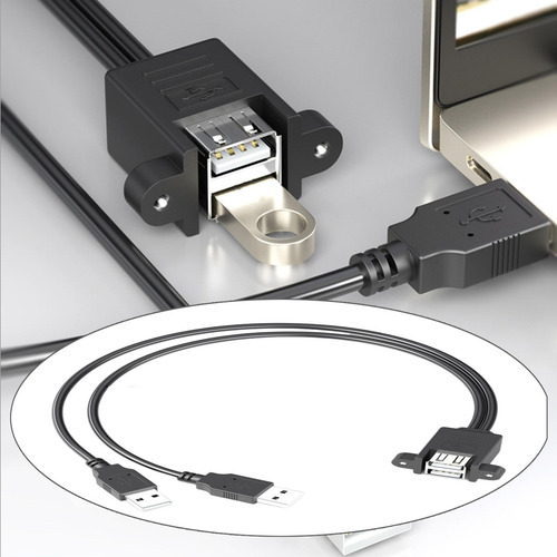 Paquete De 2-4 Cables De Extensión Usb 2.0, Doble Cable,