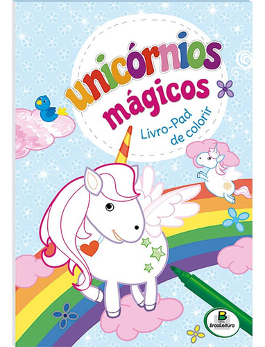 Unicórnios Mágicos - Livro-pad de Colorir (Azul), de BAP Educare Pvt. Ltd.. Editora Todolivro Distribuidora Ltda., capa mole em português, 2020