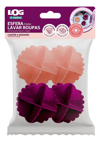 Esferas De Lavagem Para Máquina De Lavar Roupas 4 Bolinhas