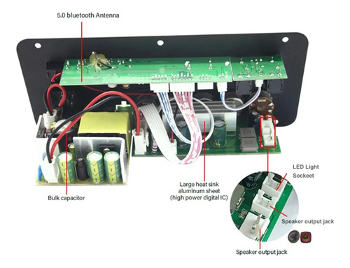 Placa Amplificadora De Audio Bluetooth 5.0 De 300 W, Subwoof