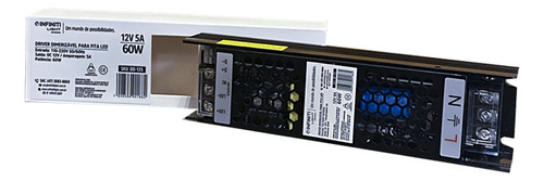 Fonte Driver Dimerizável Premium Perfil 12v 5a 60w Fita Led