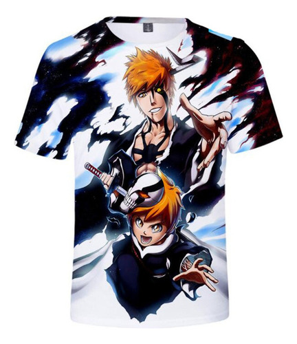 Camisetas Con Estampado 3d De Kurosaki Ichigo De Anime Bleac