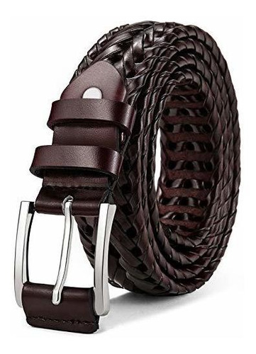 Cinturones Para Hombre, Cinturones Trenzados De Cuero Bullia
