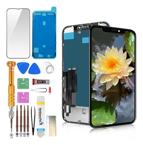 Jzahin Pantalla Para iPhone XR Display A1984 A2105 A2106 A2107 Negro