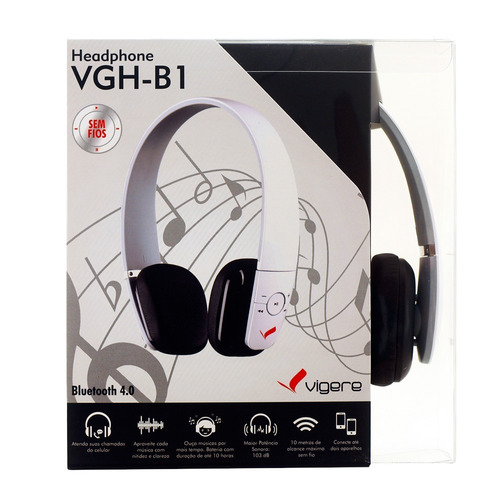 2 Peças Fone Sem Fio Bluetooth / Headphone Vgh-b1 -vigere Br