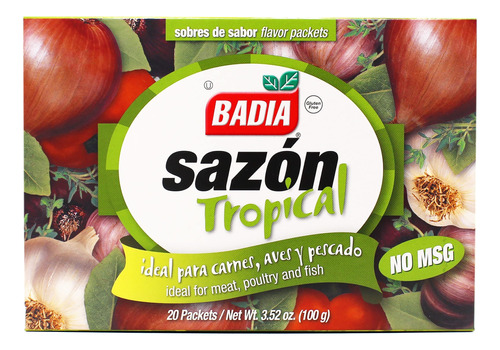 Badia Sazon Tropical Sin Mgs, 3.52 Oz