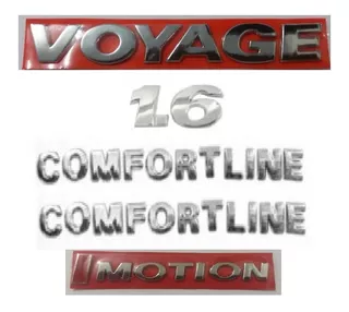 Kit Emblemas Voyage 1.6 Comfortline (2) Imotion G5 G6+ Vw
