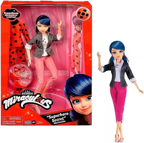 Boneca Miraculous Ladybug Superhero Secret Marinette com Acessórios  Multikids - BR1554 - Distribuidora Tropical Santos