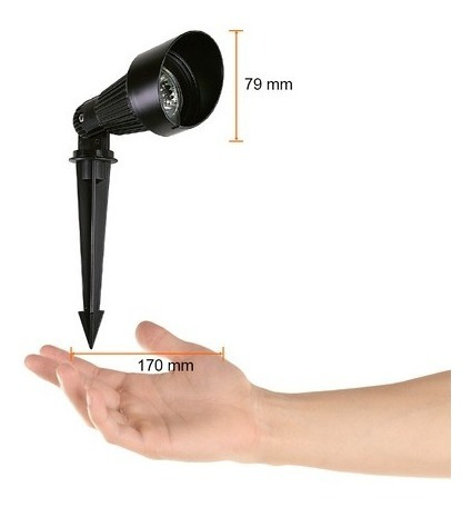 Imagen 3 de 5 de Lámpara Exterior De Estaca Tecnolite H-750-v/n 50w Gx5.3