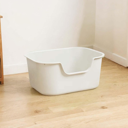 Caja De Arena Para Gatos Pet Bedpan Caja De Arena Beige