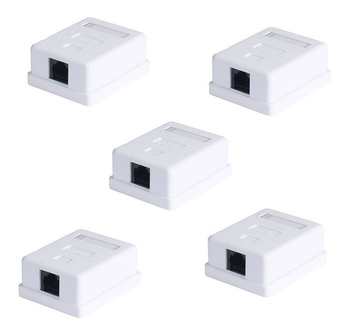 5× Conector Cable Rj45 Cat6 Caja  Red