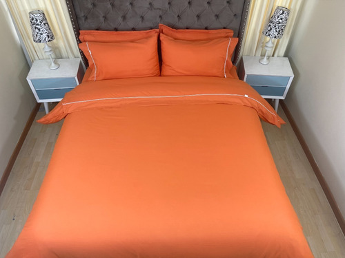 Duvet Sencillo Unicolor Naranja 