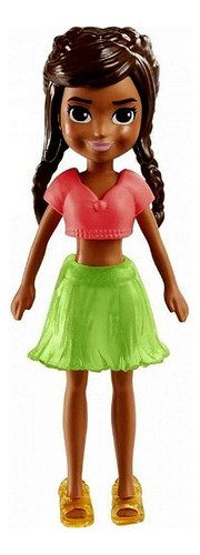 Conjunto Mini Boneca Colecionável Menina Morena Negra Shani - Pacote Pequeno Fashion De Moda - Acompanha Acessórios E Roupas Roupinhas Praia Piscina Verão - Amiga Da Polly Pocket - Mattel Brinquedos