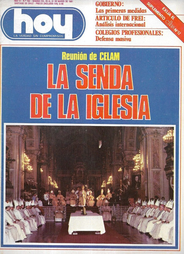 Revista Hoy N° 192 / 31 Marzo 1981 / Senda Iglesia