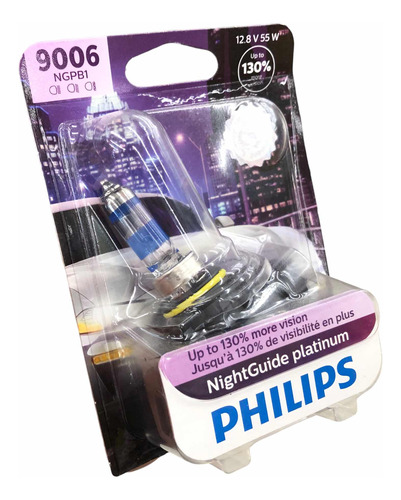 Foco Halógeno Philips Night Guide Platinum 12v Hb4 9006 55w