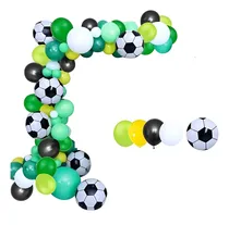 Comprar 113 Globos Futbol Arcos De Globos Decoracion Globos Verde Set globos futbol 113pcs