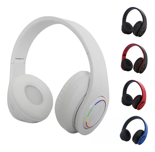 Fone De Ouvido Over-ear Bluetooth/fm/sd Com Redução Ruídos Cor Branco