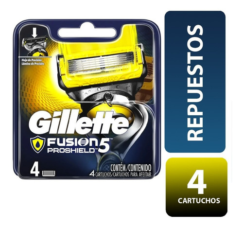 4 Repuestos Para Maquina Afeitar Gillette Fusion5 Proshield