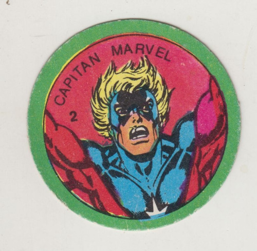 1980 Superheroes Tarjeta Capitan Marvel Album Coleccionables