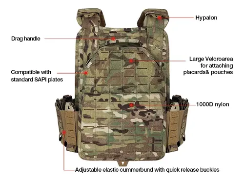 yakeda 6094デューティーベストクイックリリースプレートキャリア Yakeda 6094 Plate Carrier Tactical Vest Outdoor Cp Hunting P