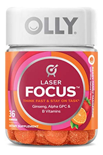 Olly Laser Focus Gummy, Suministro Para 18 Dias