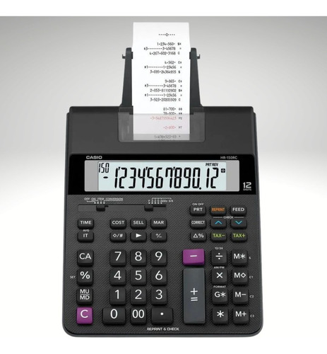 Calculadora de escritorio con bobina 2.0 Bivolt HR-150rc Casio Color Black