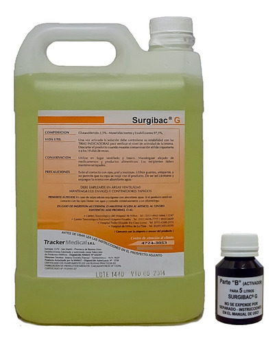 Imagen 1 de 3 de Surgibac G - Glutaraldehído Al 2,5% Bidón X 5 Lts