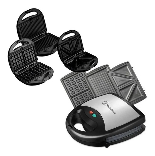 Sandwichera Waflera Grill Westinghouse 3 En 1 Antiadherente