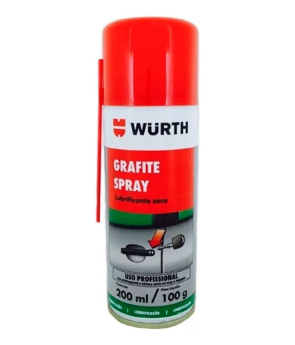 Grafite Spray Lubrificante Automotivo Vidro Fechaduras Wurth