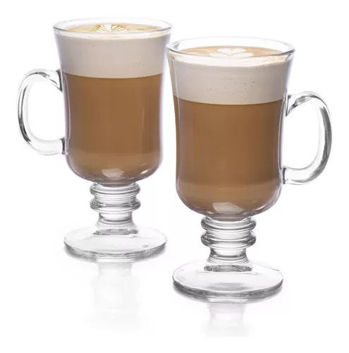 6 tazas de café irlandés de 8 onzas, vasos de café irlandés, tazas de  vidrio transparente con asa, b…Ver más 6 tazas de café irlandés de 8 onzas