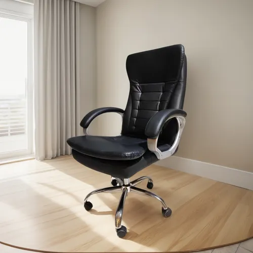 Silla Ejecutiva Gerencial Cuerina Ergonomica Negra Oficina