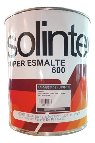 Super Esmalte Satinado Negro Galon Solintex