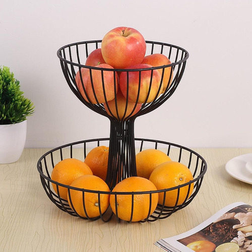 Soporte De Metal Para De 2 Niveles, Soporte Para Frutas,