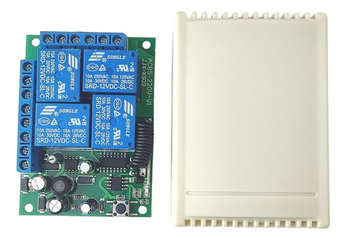 Receptor Rf 433mhz Con Rele 4ch Relay 110v 220v