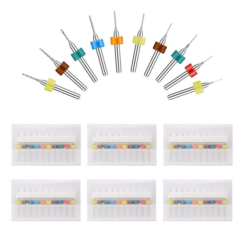 Autidefy Juego De 60 Brocas Pcb De Carburo De Tungsteno De 0