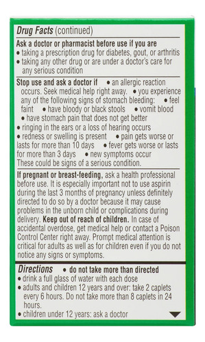 Equate Acetaminofen Y Aspirina Para Aliviar El Dolor 24 Pza