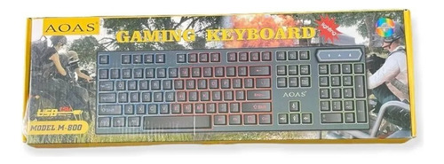 Teclado Gamer Rgb Aoas M-800 Ergonómico Usb Resisten Calidad