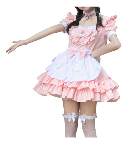 Vestido French Maid Pure Maid Uniforme Traje De Manga Corta