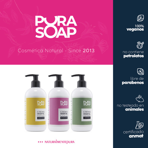 Crema Corporal Hidratante De Papaya,coco,otros - Pura Soap Fragancia Papaya