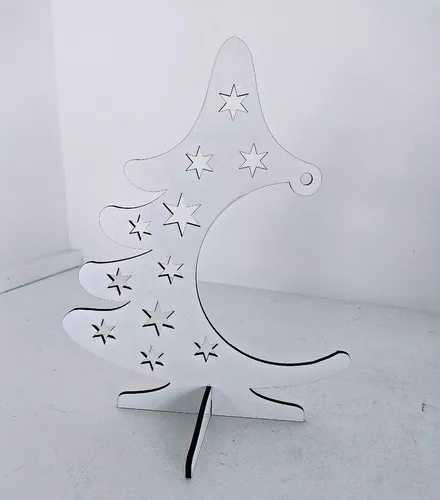 Lembrancinhas Arvores De Natal Branca Em Mdf 20cm - 50 Uni