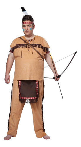 California Costumes Disfraz Nativo Americano Valiente Plus P